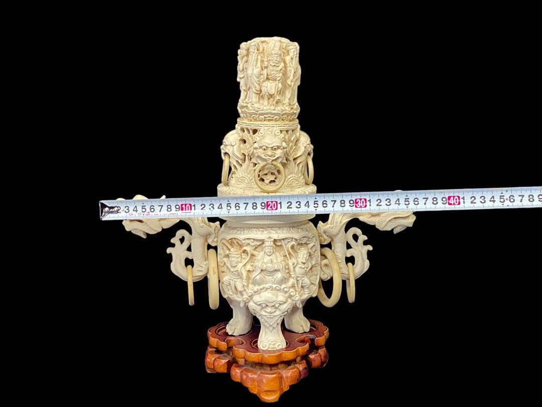 中国美術　獅子　香炉　台付　置物　アンティーク Amazon.co.jp: 中国美術 獅子 香炉 台付 置物 アンティーク : ホビー